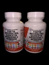 2x Clean Nutraceuticals Age Defend Fisetin Resveratrol Quercetin Berberine 60ct