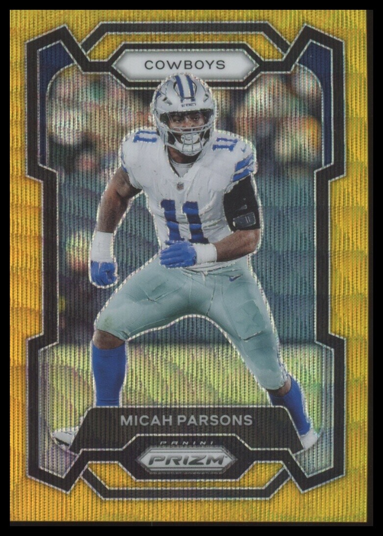 2023 Panini Prizm Micah Parsons #78 Gold Wave /10 Cowboys