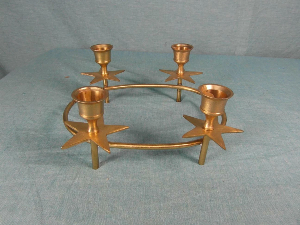 6 Stück Adventskranz-Kerzenhalter Aus Metall – Gold, Für Stabkerzen, Mit Dorn, 11 Cm Hoch, Klassisches Design