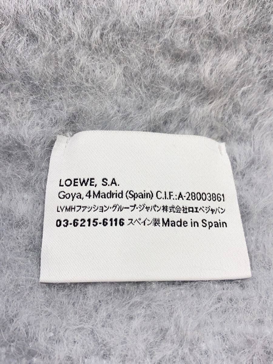 LOEWE Muffler Anagram Logo Fringe Mohair Gray Women Used | eBay