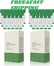 Korean Collagen Firming Sleeping Mask(40 Pcs), Wash-Free Anti Aging... 