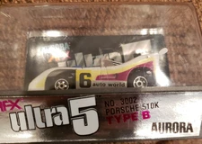  AFX  ULTRA 5 AURORA PORSCHE 510K HO SLOT CAR  RARE HO SLOT CAR NOS BANDED 3002