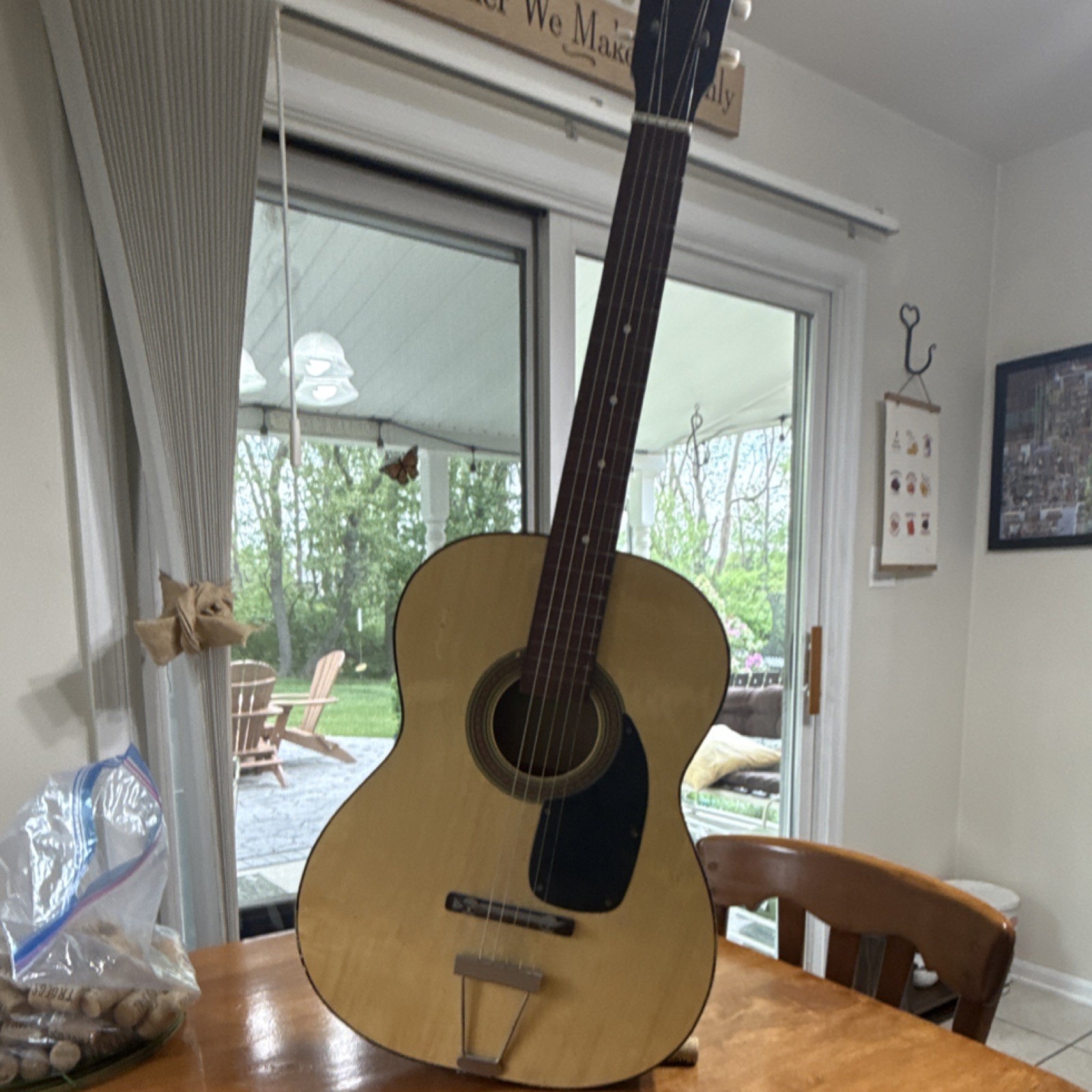 Parlor Acoustic Guitar 6 String Right-Handed Flat Top Vintage