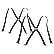 2Pcs Reusable Bra Shoulder Straps Black Adjustable Crossback Invisible for Bra