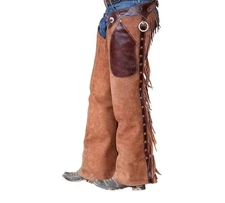 Handmade Western Leather Chaps, Leather Chinks for Horse Riding, Western Pants