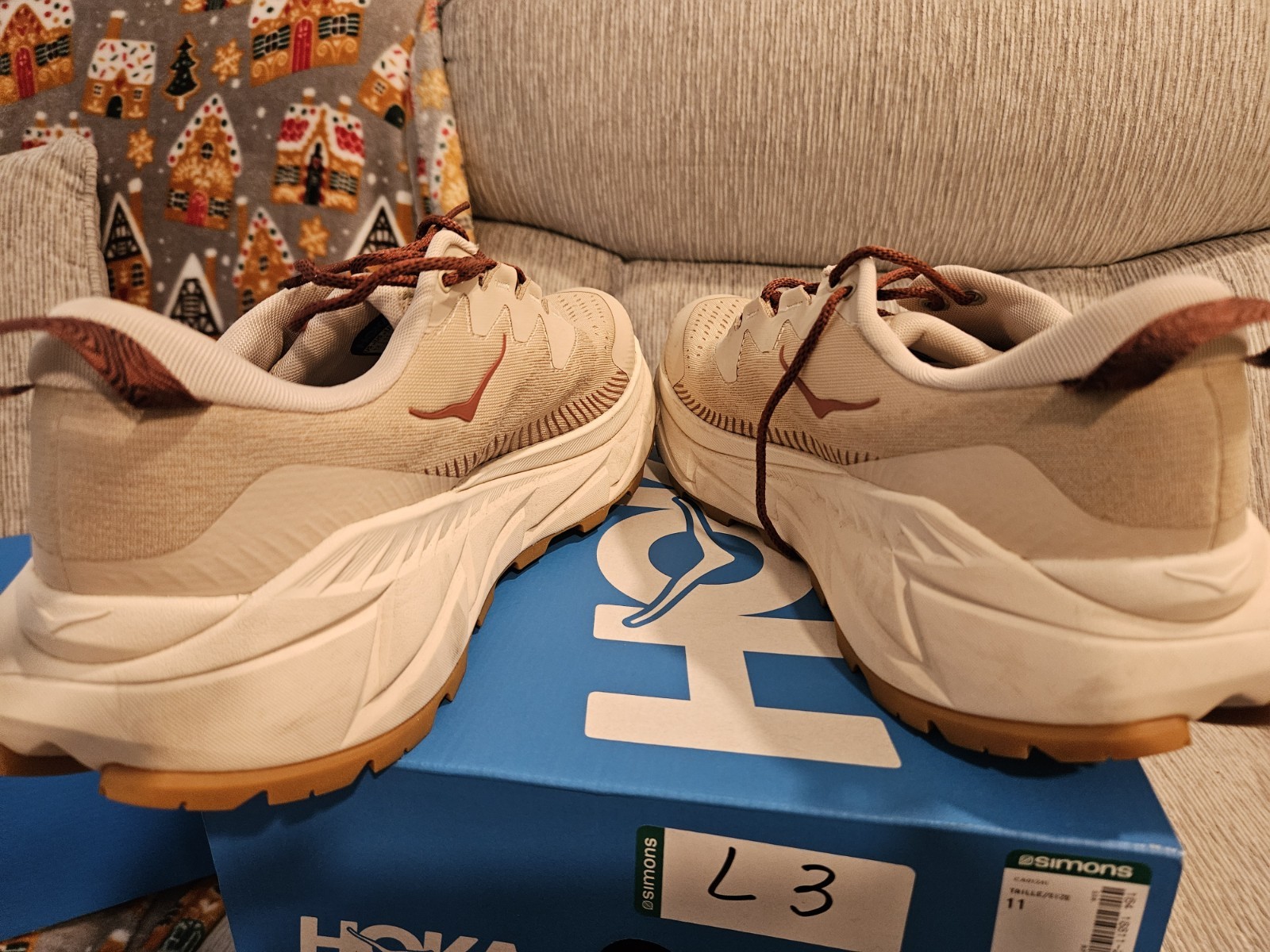 Hoka OneOne Skyline Float X Men's Size 11 VNDS Shifting Sand Eggnog Rare Color image 5