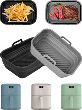 Air Fryer Silicone Liners Collapsible 2-Pack for Bella 6Qt(5Lb) Slim Air Fryer,