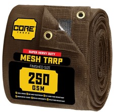 Core Tarps Heavy Duty Mesh Tarp Sun Shade Cover 60  Blockage Black/Brown/Green