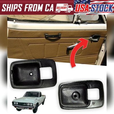 Inner Door Handle Bezel Black LR Pair For Nissan Datsun 620 1500