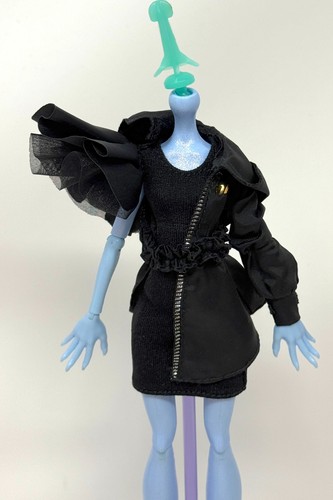 Monster High Off-White Symphanee Midnight Doll Outfit Black Mini Dress & Jacket