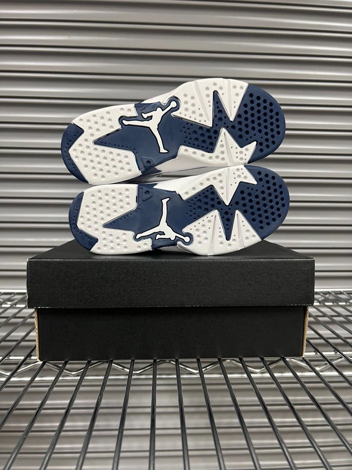 Air Jordan 6 Retro TD Midnight Azul Marino Talla [384667-141] 5C - 10C - Totalmente Nuevo Foto 4 de 4