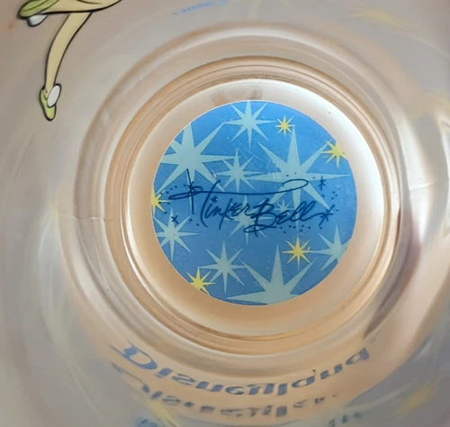 Tinker Bell Disneyland Resort Glass Stein/Mug Disney Parks Frosted Glass Vintage - Picture 9 of 9