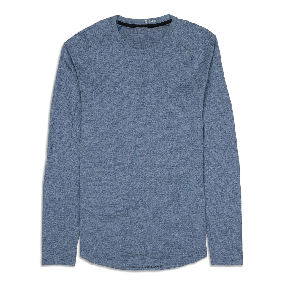 Camisa informal de manga larga para hombre lululemon talla XS azul