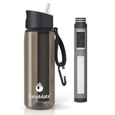 5-Stage 0.01μm Ultra-Filtration Filtered Water Bottle, BPA-Free Material, NSF...
