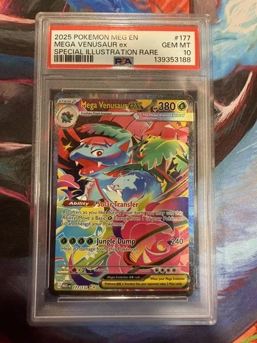 2025 POKEMON MEGA EVOLUTION SPECIAL ILLUSTRATION RARE MEGA VENUSAUR EX PSA 10