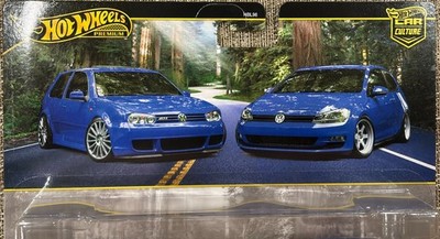 2026 Hot Wheels Premium 2-Pack 2004 Volkswagen Golf R32 & Golf MK7
