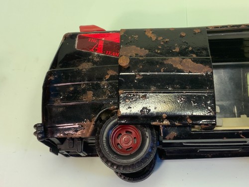 VINTAGE A-TEAM BLACK RED 1983 THE ERTL CO USA 11”METAL GMC VAN 52040 slidingDOOR - Picture 17 of 24