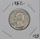 1952-P Philadelphia Mint Silver Washington Quarter Coin 90% Silver