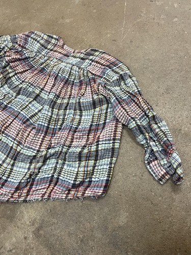 Free People Tunic Blouse Womens Medium Multicolor Plaid Button Front Boho - 第 10/20 張圖片