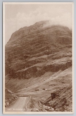 Achnabeich Glen Coe Schottland RPPC Echtfoto [Topographie]