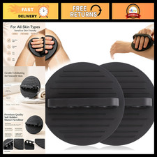 2Pcs Soft Rubber Shower Scrubber Gloves - Gentle Exfoliating Bath Tool for All S