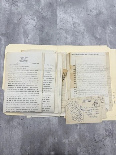 ORIGINAL Military Love Correspondence WW2 Era Letters/post Cards Handwritten