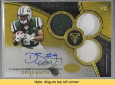 2015 Topps Triple Threads Rookie Relics Gold /25 Devin Smith #116 Auto READ 0c6