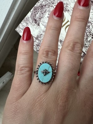 Original Dior Ring 52 Türkis