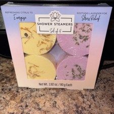 Citrus  Lavender Shower Steamers Energize  Stress Relief 4 Piece Set