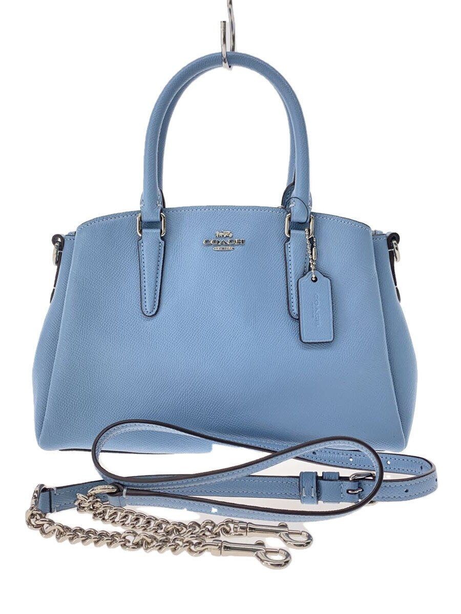 COACH Handbag Shoulder Bag_Cross Grain Leather Blue Used | eBay