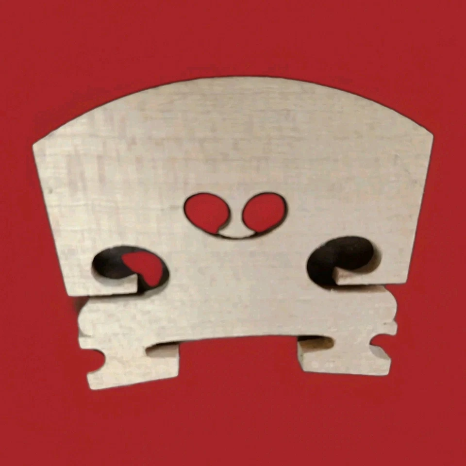 Vintage 1960's/70's Dresden Violin Bridge 4/4 NOS Cured Wood Germany - Image 2 of 4