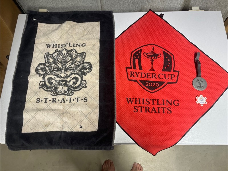 Whistling Straits & Ryder Cup Towels & Bag Tag & Ryder cup Poker Chip