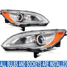 Oe Style Pair Led Drl Projector Headlights W Bulbs For Chrysler 200 2011-2014