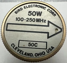 Bird 43 Thruline WattMeter Element 50W 50C 100-250MHz