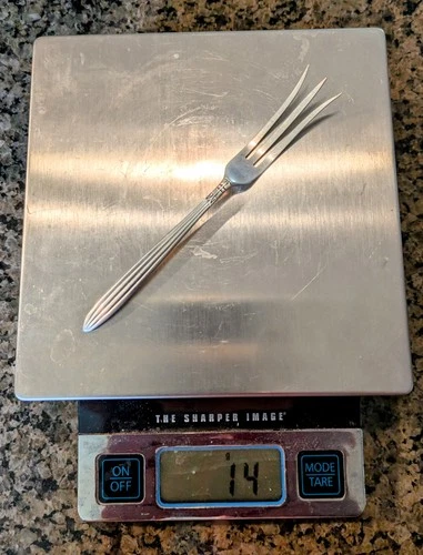 1 Sterling Silver Lemon Fork, Reed & Barton JUBILEE, 5 1/8" long, no mono, rare