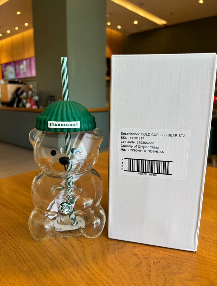 Taza de oso de vidrio Starbucks Bearista Bearista Bear Series diseño edición limitada Foto 4 de 4