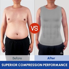 Men's Compression Tank Top Body Shaper Undershirt Abs Control Muscle Vest Shirts