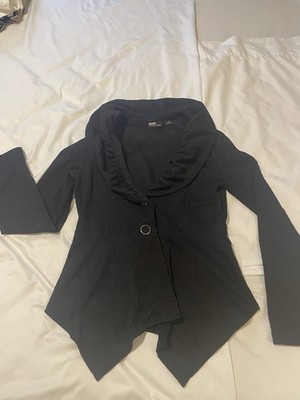 Travel by Tribal Black Women s Paisley Printed Button Jacket Size XS