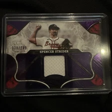 2025 Topps Tier One SPENCER STRIDER Tier One Relics Purple #038/149 BRAVES