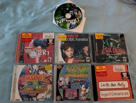 SEGA Dreamcast HKT-3020 Home Console - White AS IS! Comes with 7 games!