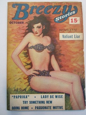 Breezy Stories Pulp, v. 56 #6, Oct. 1947  FN-  Great Enoch Bolles Cover!