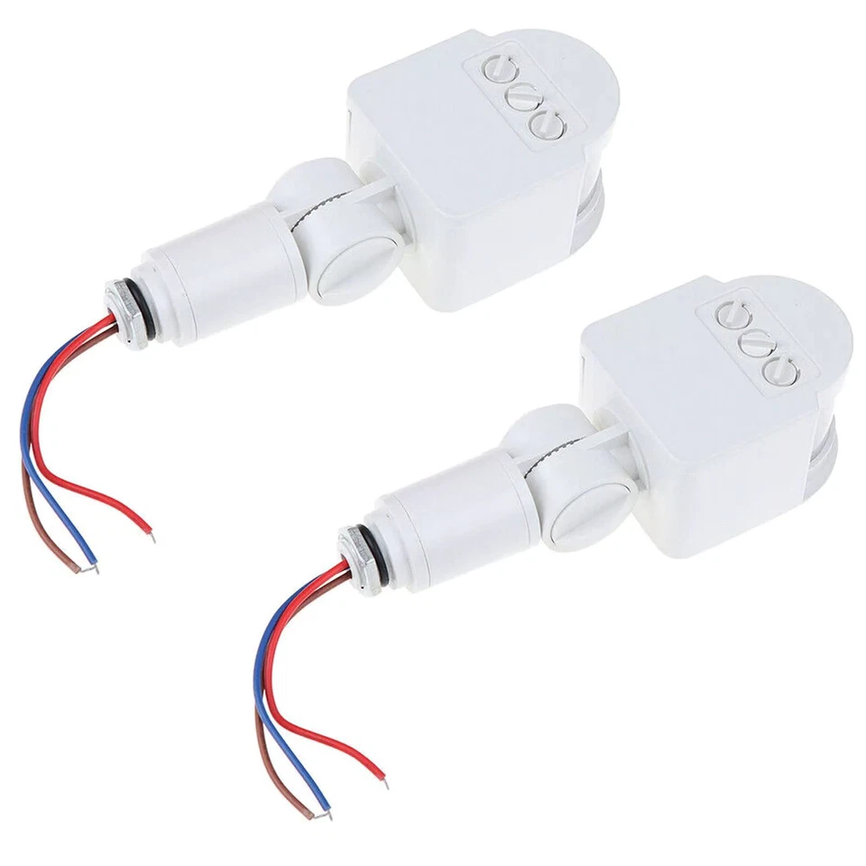 2pcs PIR Motion Sensor Switch Wall Light Switch Fit 16mm Thread Diameter - Image 2 of 4