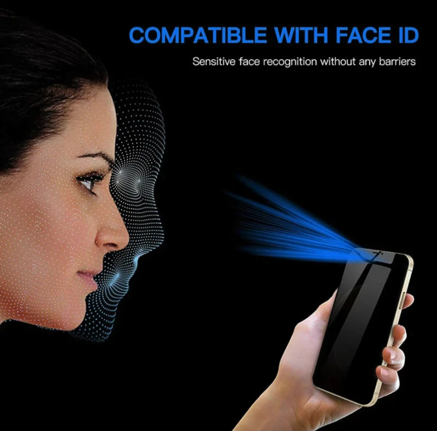 Pacote com 3 protetores de tela de vidro temperado privacidade Pro Max para iPhone 17 16 15 14 13 - Imagem 4 de 4