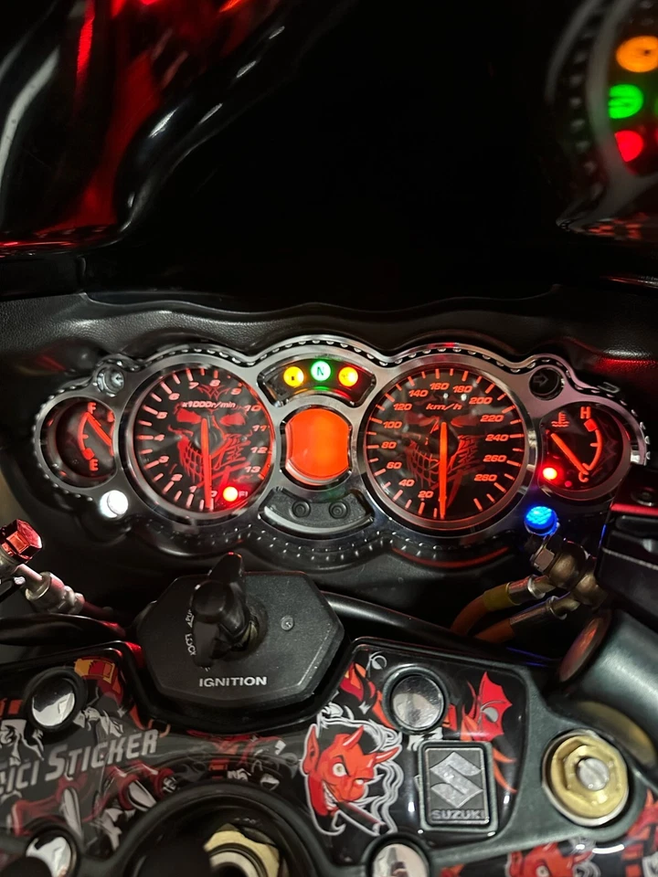 Bisel de racimo de cubierta de velocímetro cromado para SUZUKI GSX1300R HAYABUSA 08-20 Foto 2 de 4