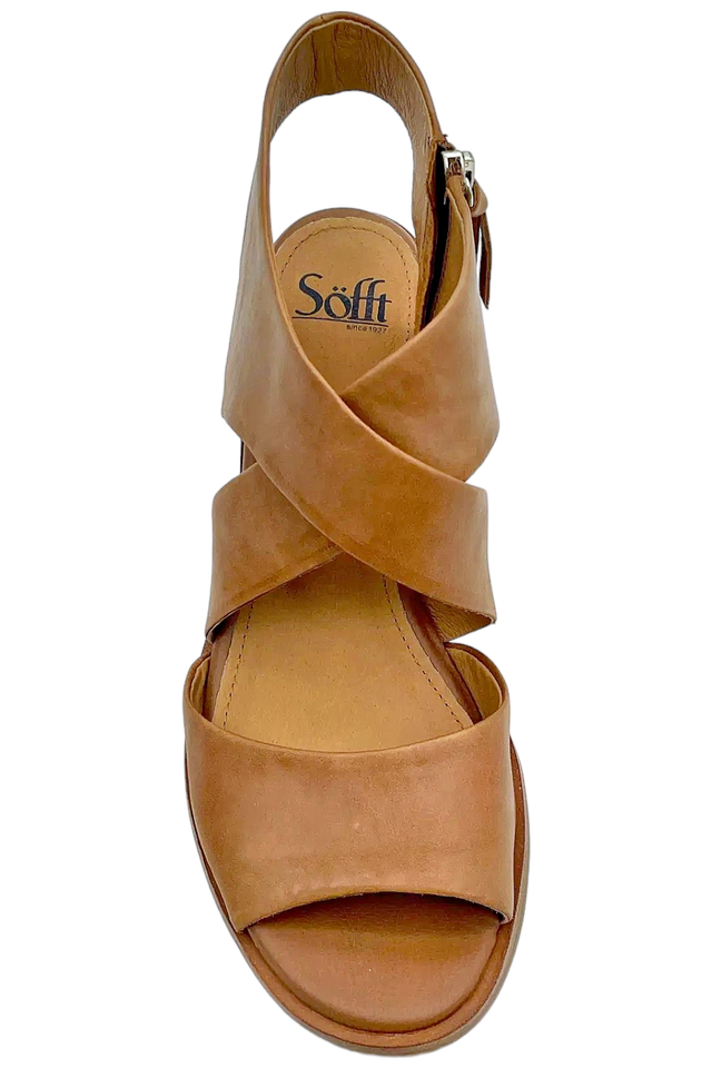 Sofft Camille Leather Wraparound Sandal Luggage eBay