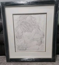 Guillaume Azoulay- Original pen and ink 18x22 " Autre Essai Pour Une Mere Et Son