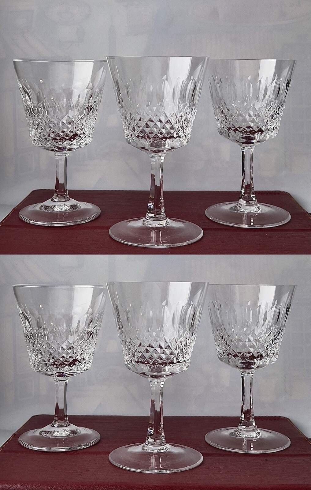 6 Vintage Weingläser Peill & Putzler Julia Schliff Kristall Gläser 60er signiert