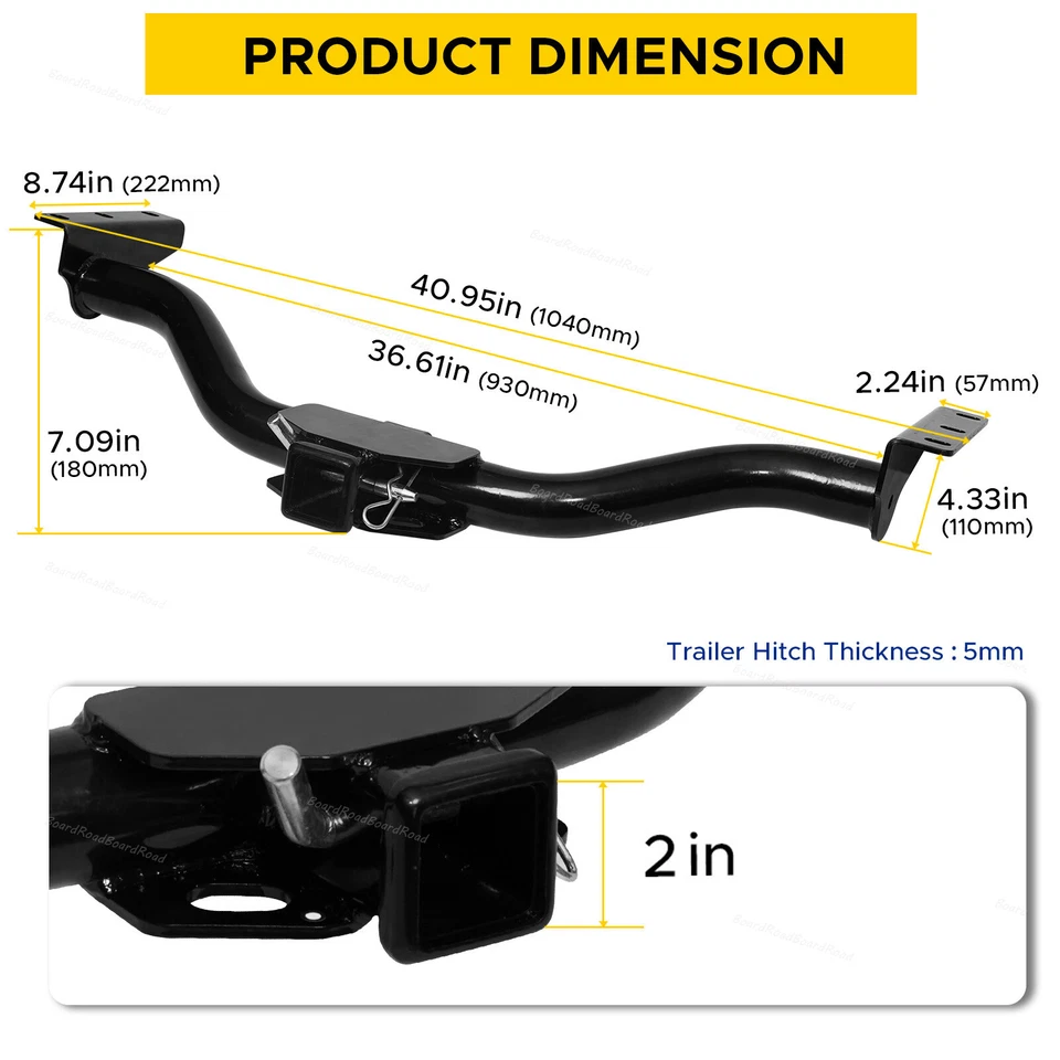 Square Class 3 Steel Tow Hitch Receiver Fits 00-03 04 Nissan Xterra US Stock - Image 3 of 4
