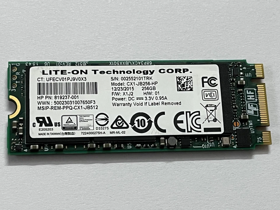 LITE-ON CX1-JB256-HP 256GB SSD M.2 2260 256GB PCIe NVMe for HP Zbook G2 Laptop - Image 2 of 4