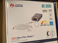 LITHONIA LIGHTING 8-Inch Ultra-Thin Recessed Wafer Downlight w/Junction Box